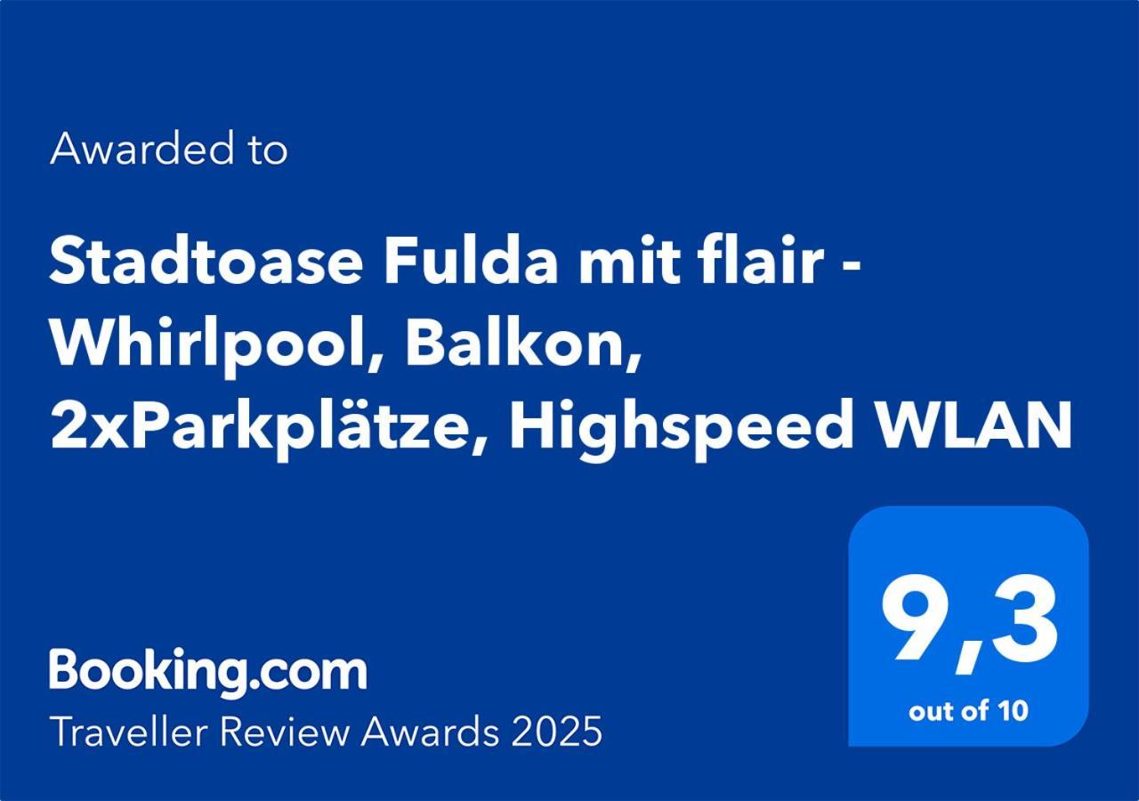 Stadtoase Fulda Mit Flair - Whirlpool, Balkon, 2Xparkplaetze, Highspeed Wlan Ngoại thất bức ảnh